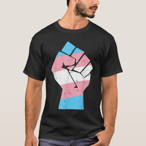Transgender Fist Pride Rights LGBT Trans Transexua T_Shirt
