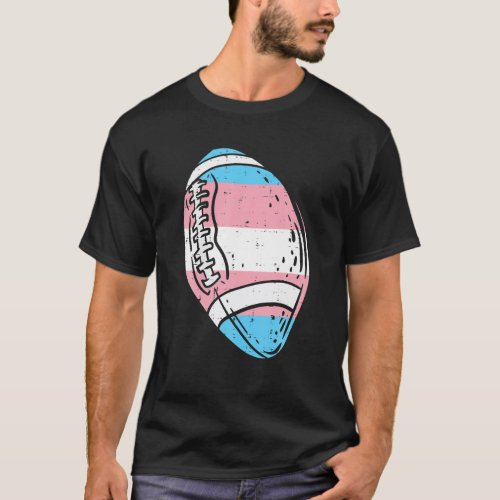 Transgender Flag American Football LGBT Trans T_Shirt