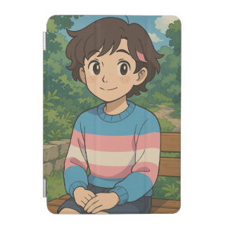 Transgender Flag Anime Person | LGBTQIA+  iPad Mini Cover