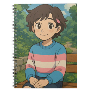 Transgender Flag Anime Person | LGBTQIA+  Notebook