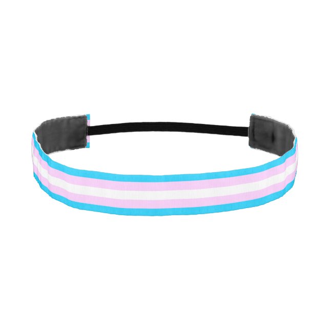Transgender flag athletic headband (Front)