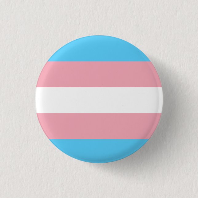 Transgender flag button (Front)