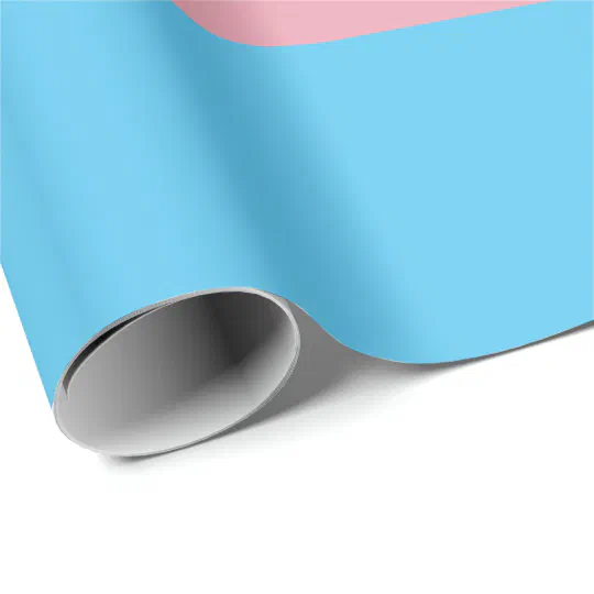 Transgender Flag Colors Blue Pink White Wrapping Paper Zazzle Com