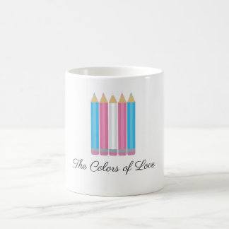 Transgender Flag Colors of Love Coffee Mug