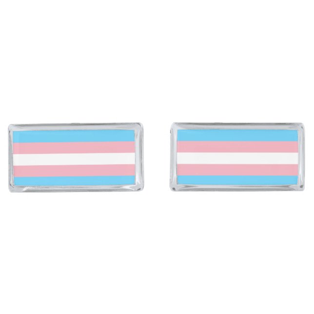 Transgender Flag Cufflinks (Front)
