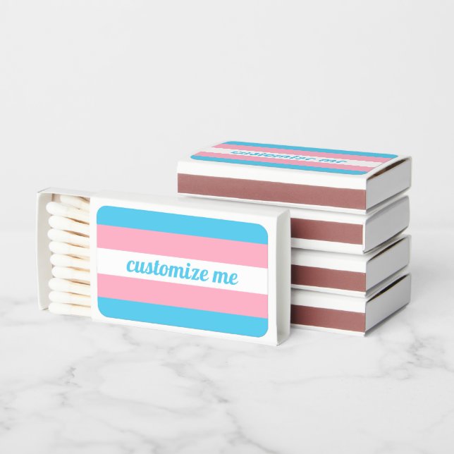 Transgender Flag Customized Matchboxes (Stacked)