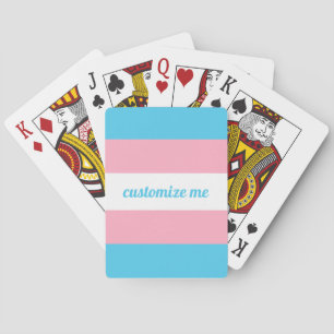Transgender Flag Customized Poker Cards