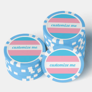 Transgender Flag Customized Poker Chips