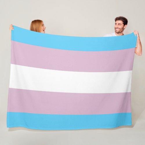 Transgender Flag Fleece Blankets Transgender Flag Fleece Blankets