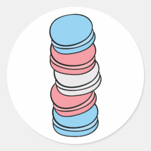 Transgender Flag Gay Pride Lgbtq Macaron Classic R Round Sticker
