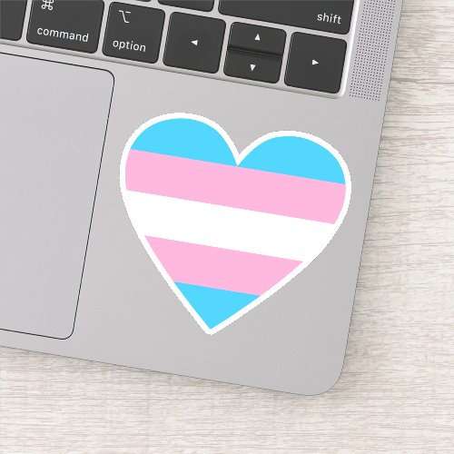 Transgender Flag Heart Sticker Transgender Flag Heart Sticker