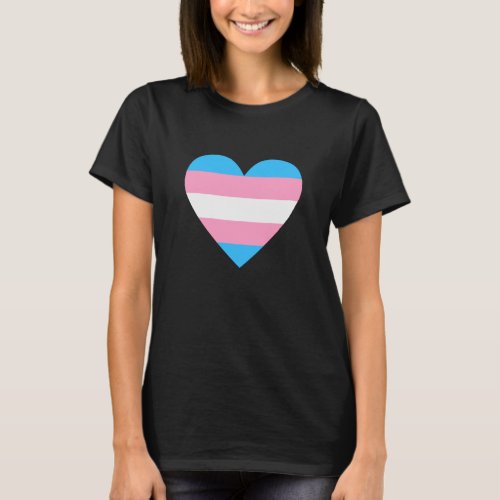 Transgender Flag Heart T_Shirt