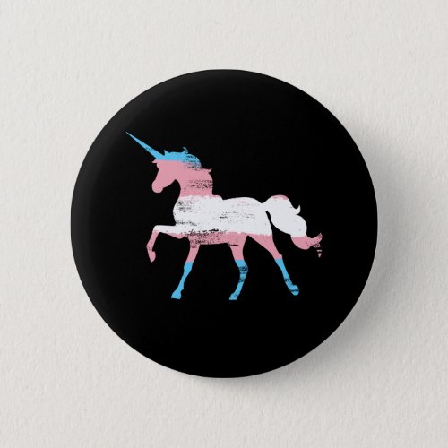 Transgender Flag in a form of Unicorn  Button