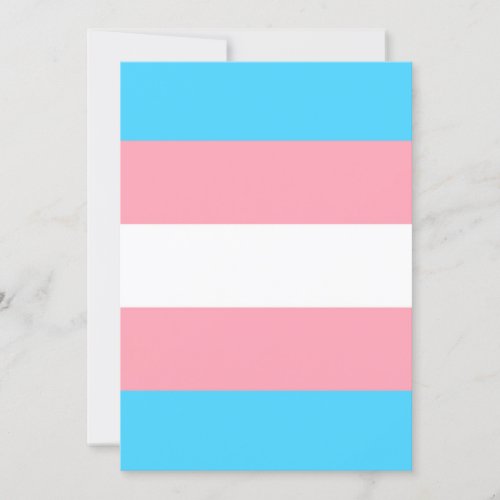 Transgender Flag Invitation