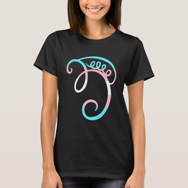 Transgender Flag Karuna Reiki Lava Reiki Symbol Yo T-Shirt (Front)