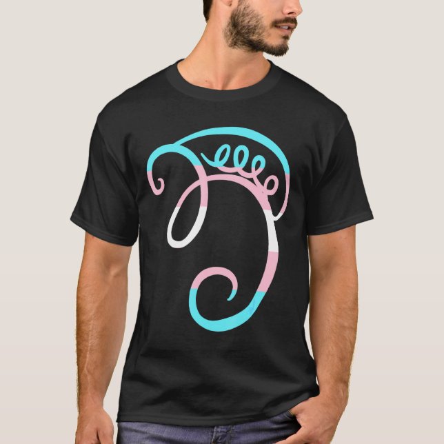 Transgender Flag Karuna Reiki Lava Reiki Symbol Yo T-Shirt (Front)