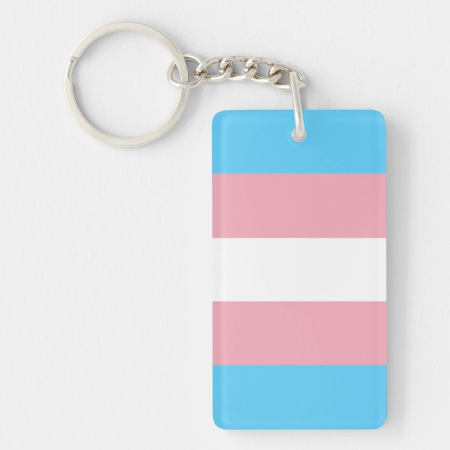 Transgender Flag Keychain (Front)