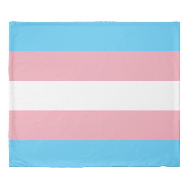 Transgender Flag King Duvet Cover (Front)