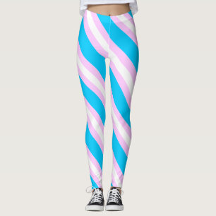 Transgender flag leggings