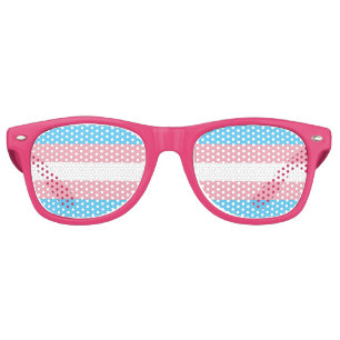 Transgender Flag LGBT Gay Pride Retro Sunglasses