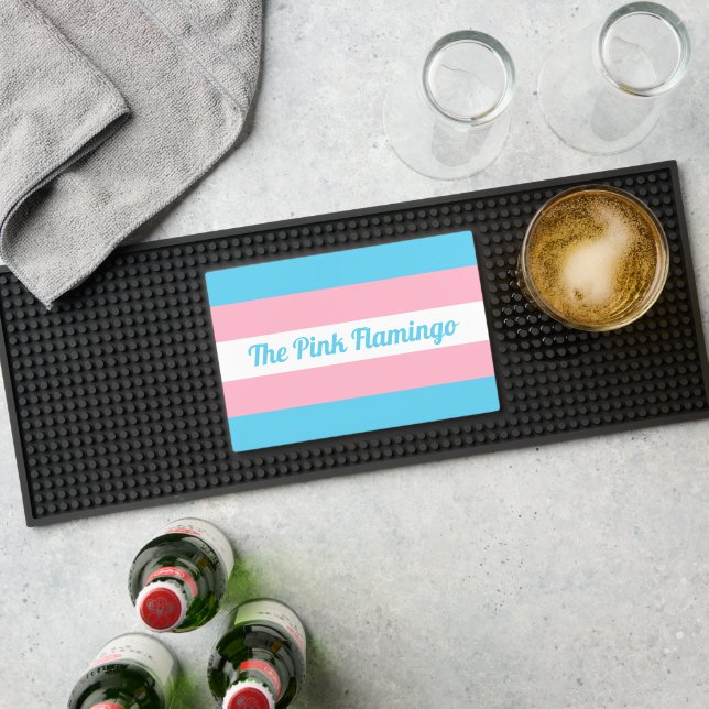 Transgender Flag LGBTQ Pride Bar Mat (Insitu (Bar 1))