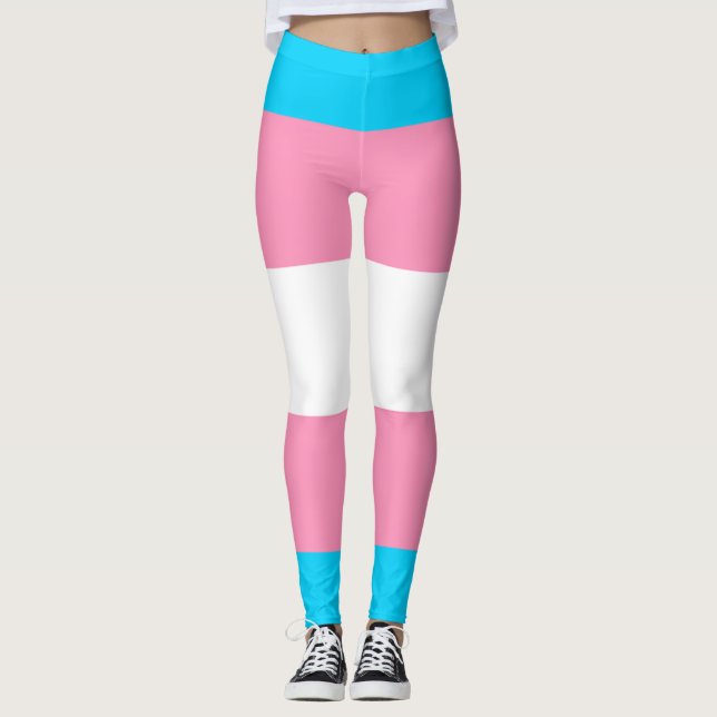  Transgender Flag | LGBTQIA+  Leggings (Front)