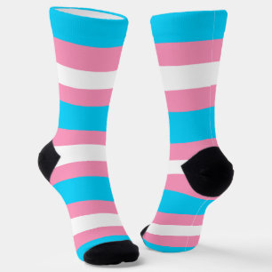  Transgender Flag   LGBTQIA+ Pink, Blue and White Socks