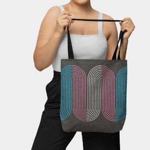 Transgender Flag Minimalist Line Art Deco Tote Bag