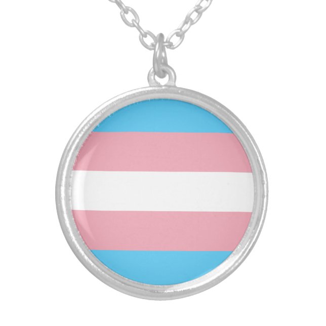 Transgender flag Necklace (Front)