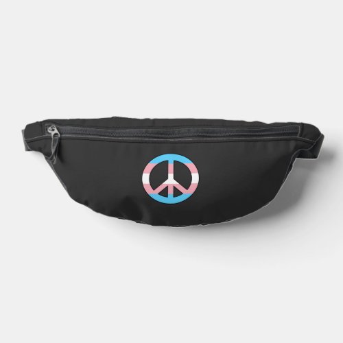 Transgender flag peace sign  fanny pack