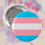 Transgender Flag & Pride community / gender Button<br><div class="desc">Button: Transgender Flag & Pride community symbol representing transgender individuals and the transgender community.</div>