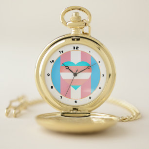 Transgender Flag & Pride community / gender flag Pocket Watch