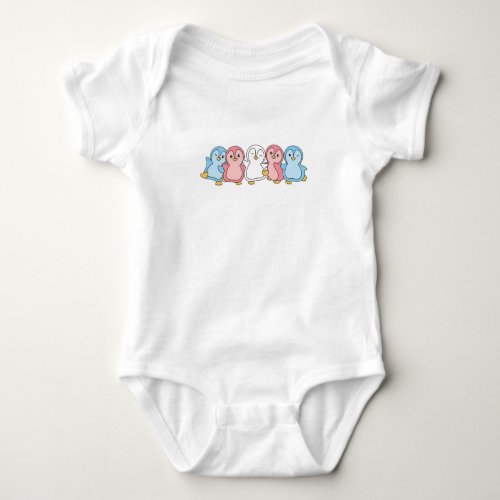 Transgender Flag Pride Lgbtq Cute Penguin Baby Bodysuit