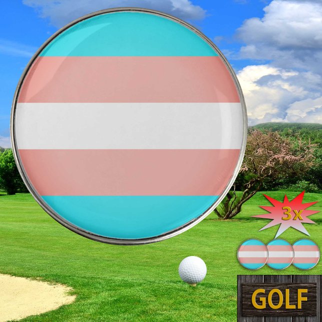 Transgender Flag & Pride Love golf community /LGBT Golf Ball Marker (Creator Uploaded)