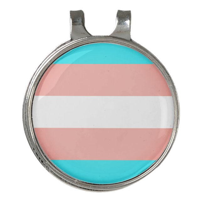 Transgender Flag & Pride Love golf community /LGBT Golf Hat Clip (Front)