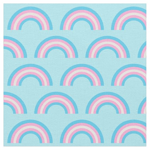 Transgender Flag Rainbows Cute Blue Pink White Fabric