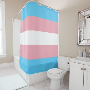 Transgender Flag Shower Curtain