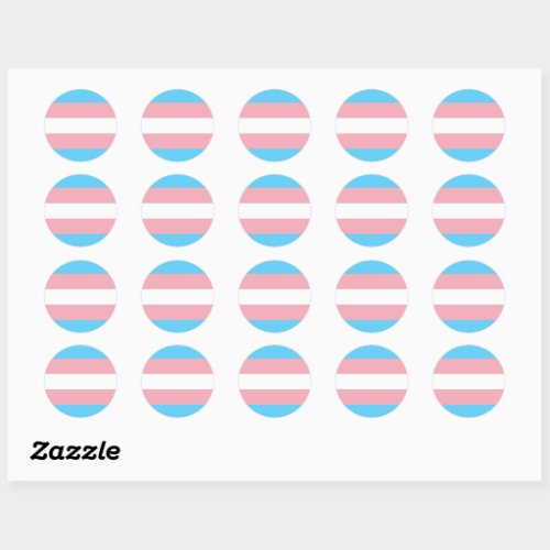 Transgender Flag sticker Pride community gender Classic Round Sticker