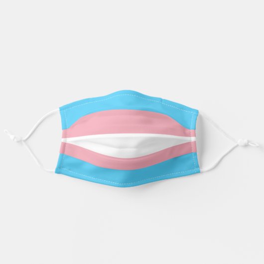 Transgender Flag Trans Flag LGBT LGBTQ Adult Cloth Face Mask (Front, Unfolded)