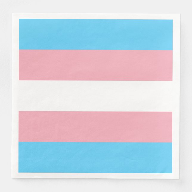 transgender flag trans lgbt lgbtq gay lesbian homo paper dinner napkins (Front)