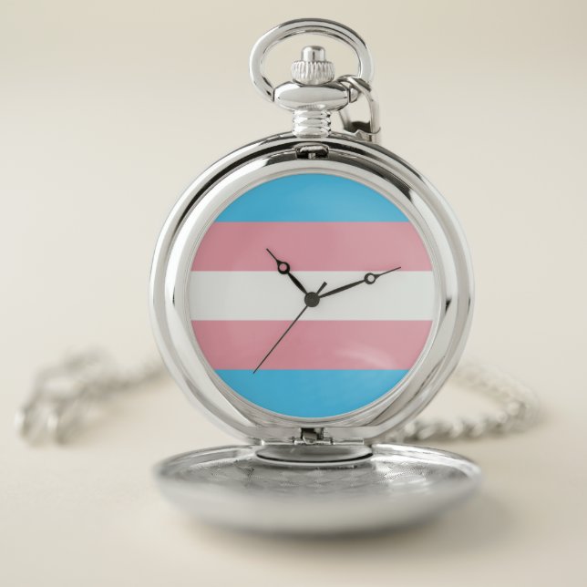 transgender flag trans lgbt lgbtq gay lesbian homo pocket watch (Inside)
