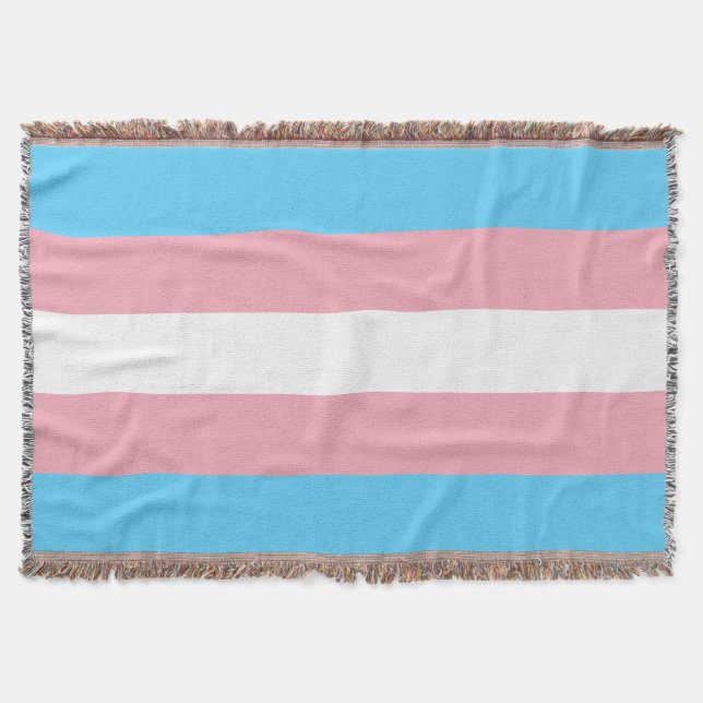 transgender flag trans lgbt lgbtq gay lesbian homo throw blanket (Front)