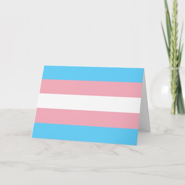 Transgender flag trans pride LGBT symbol gay homos Card (Front)