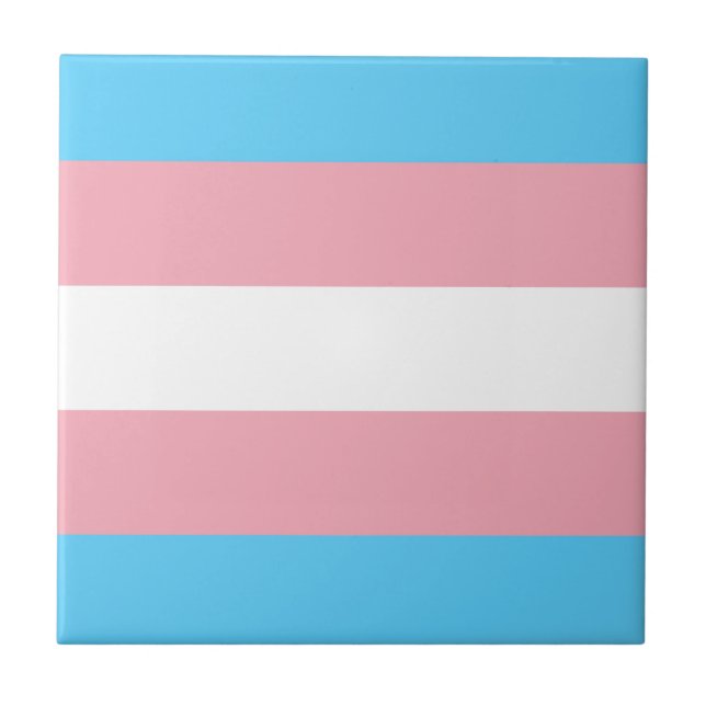 Transgender flag trans pride LGBT symbol gay homos Ceramic Tile (Front)