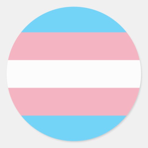 Transgender flag trans pride LGBT symbol gay homos Classic Round Sticker