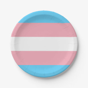 Transgender flag trans pride LGBT symbol gay homos Paper Plates