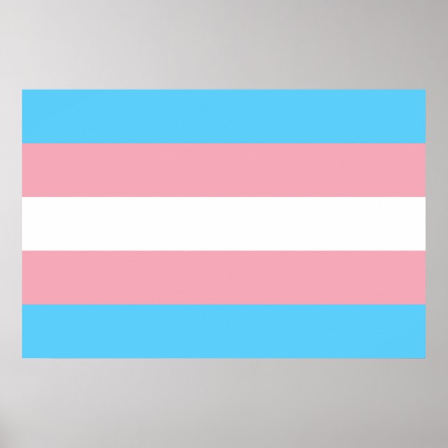 Transgender flag trans pride LGBT symbol gay homos Poster (Front)