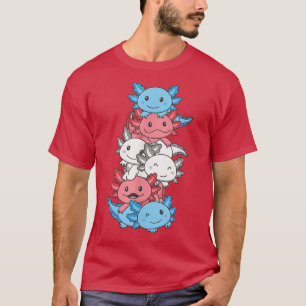 Transgender Flag Trans Pride LGBTQ Aolotl  T-Shirt