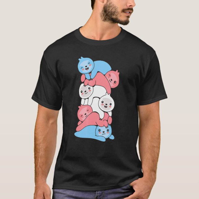 Transgender Flag Trans Pride Lgbtq Sloth T-Shirt (Front)