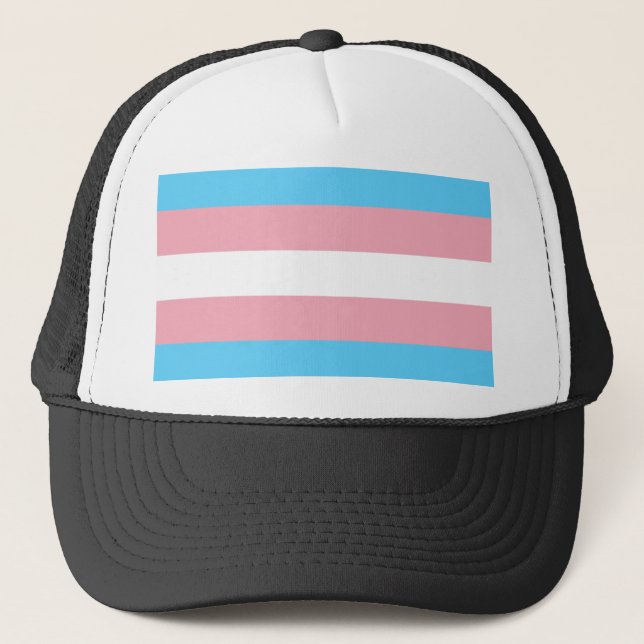 Transgender Flag Trucker Hat (Front)